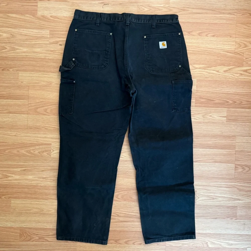 Carhartt Black Double Knee Work Pants with Utility Pockets - Picture 2 of 4